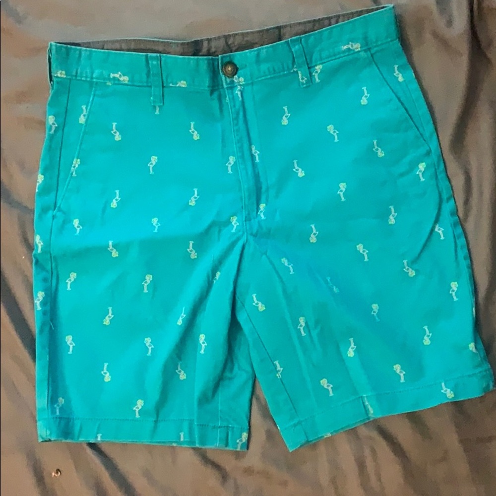 George Neon Flamingo Blue Chino Shorts